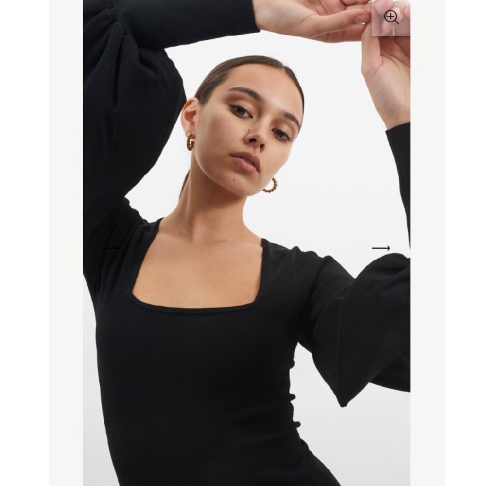 AUTUMN CASHMERE**Black Bishop Top**Med. $495 - Picture 2 of 8